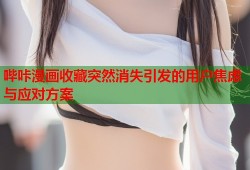 哔咔漫画收藏突然消失引发的用户焦虑与应对方案