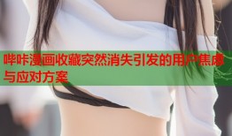 哔咔漫画收藏突然消失引发的用户焦虑与应对方案