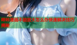 哔咔漫画不能放大怎么办快速解决技巧揭秘